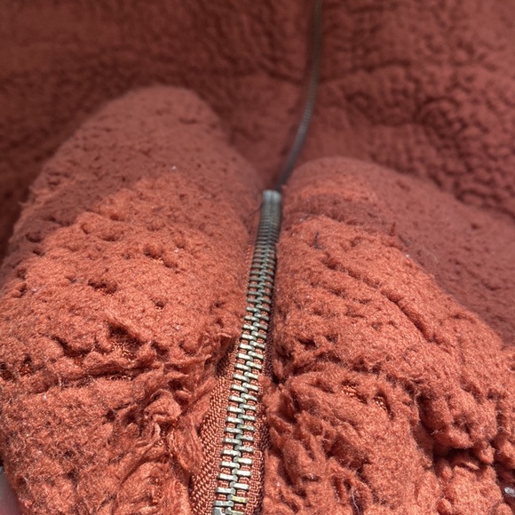 (A7) LOUNA Rust Sherpa Puffer Teddy Bear Jacket, Size Medium - Picture 15 of 15